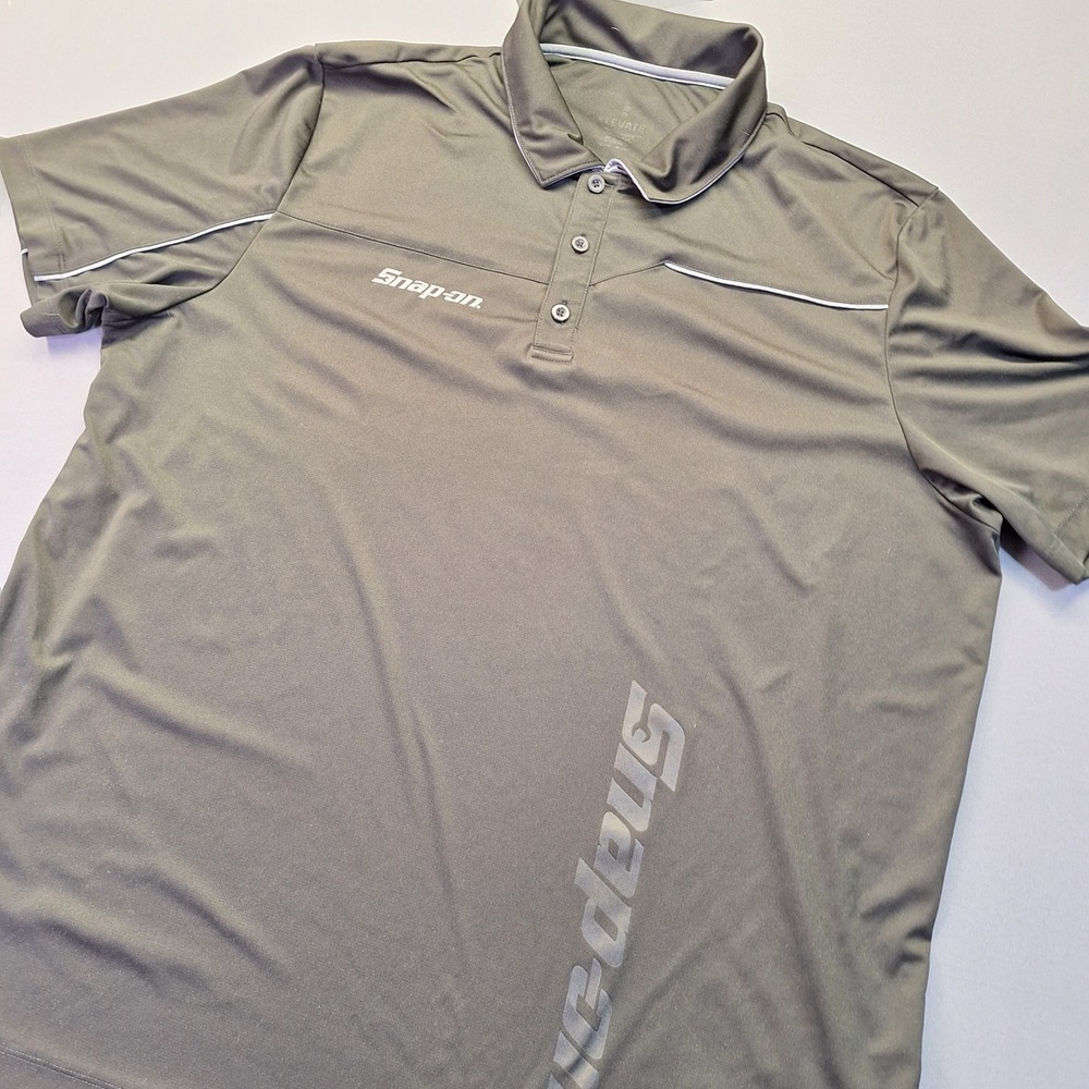 Snap-on Tools Mens Elevate Performance Polo Shirt Black Short Sleeve 16309 XL